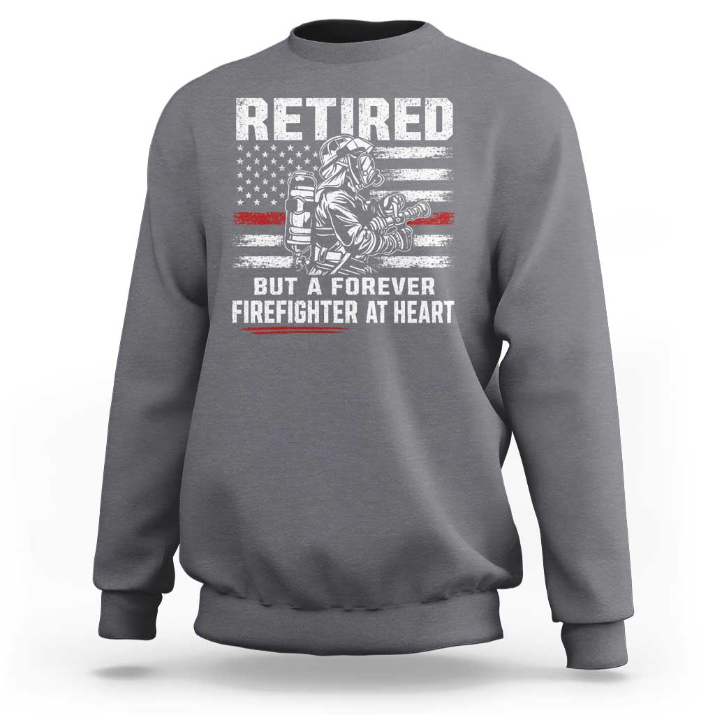 Retired Firefighter Sweatshirt Fireman Pride 911 Rescue Retirement Gift