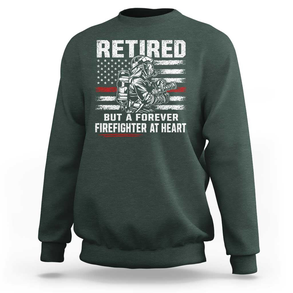 Retired Firefighter Sweatshirt Fireman Pride 911 Rescue Retirement Gift