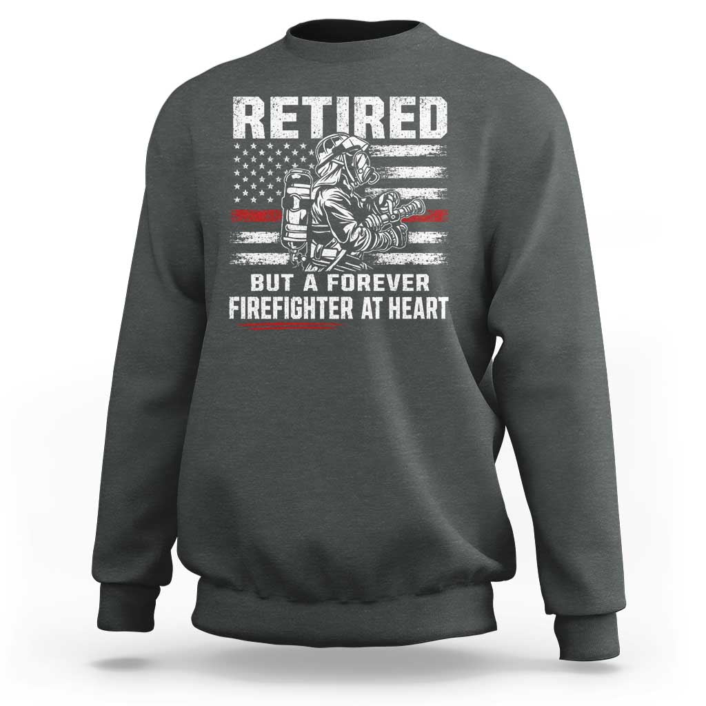 Retired Firefighter Sweatshirt Fireman Pride 911 Rescue Retirement Gift