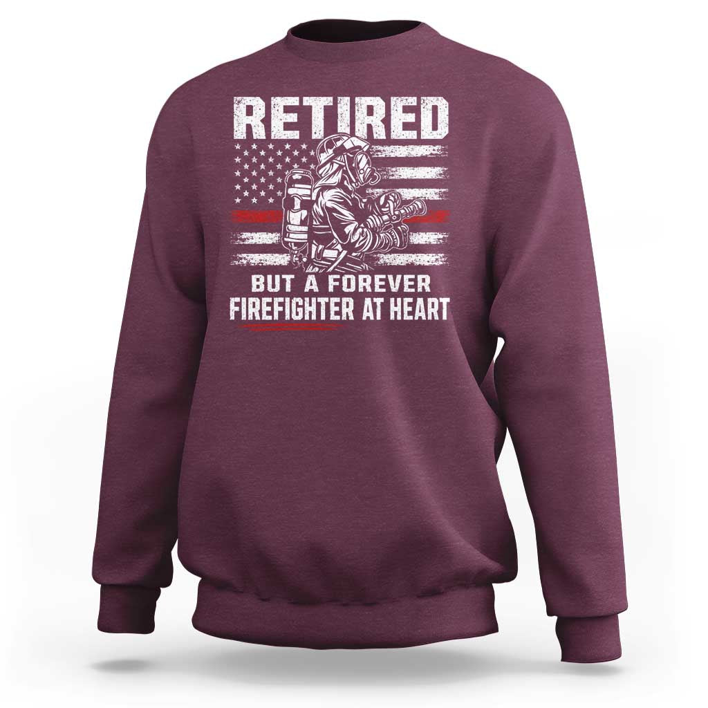 Retired Firefighter Sweatshirt Fireman Pride 911 Rescue Retirement Gift
