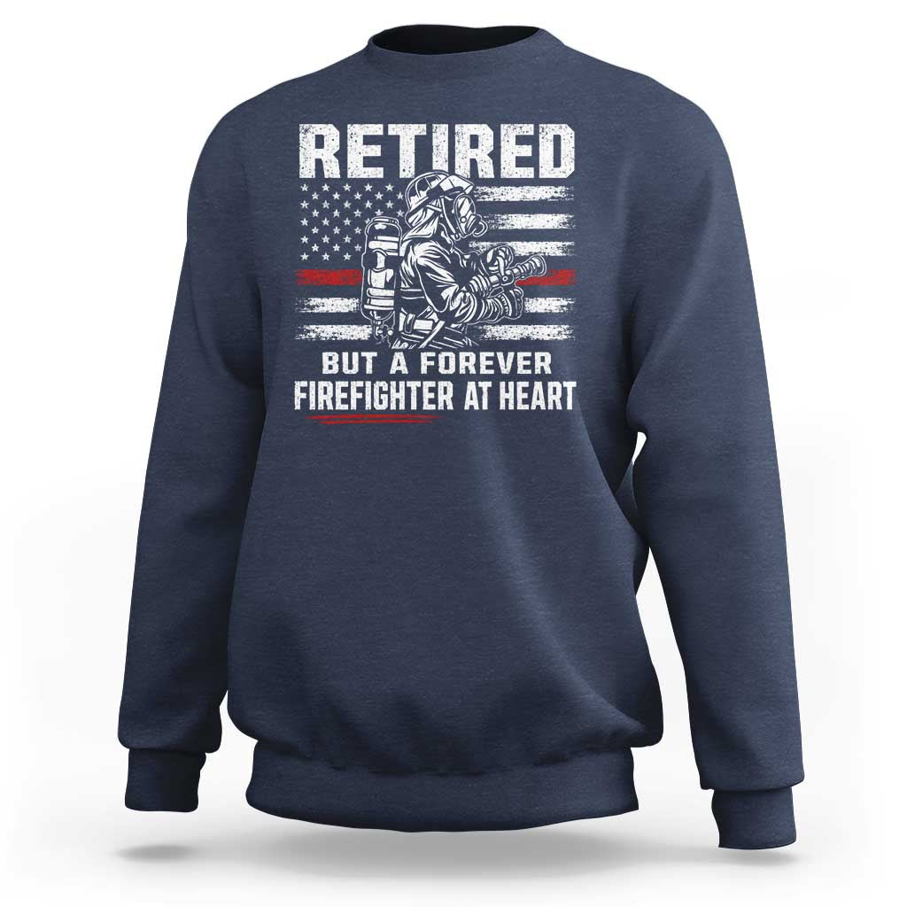 Retired Firefighter Sweatshirt Fireman Pride 911 Rescue Retirement Gift