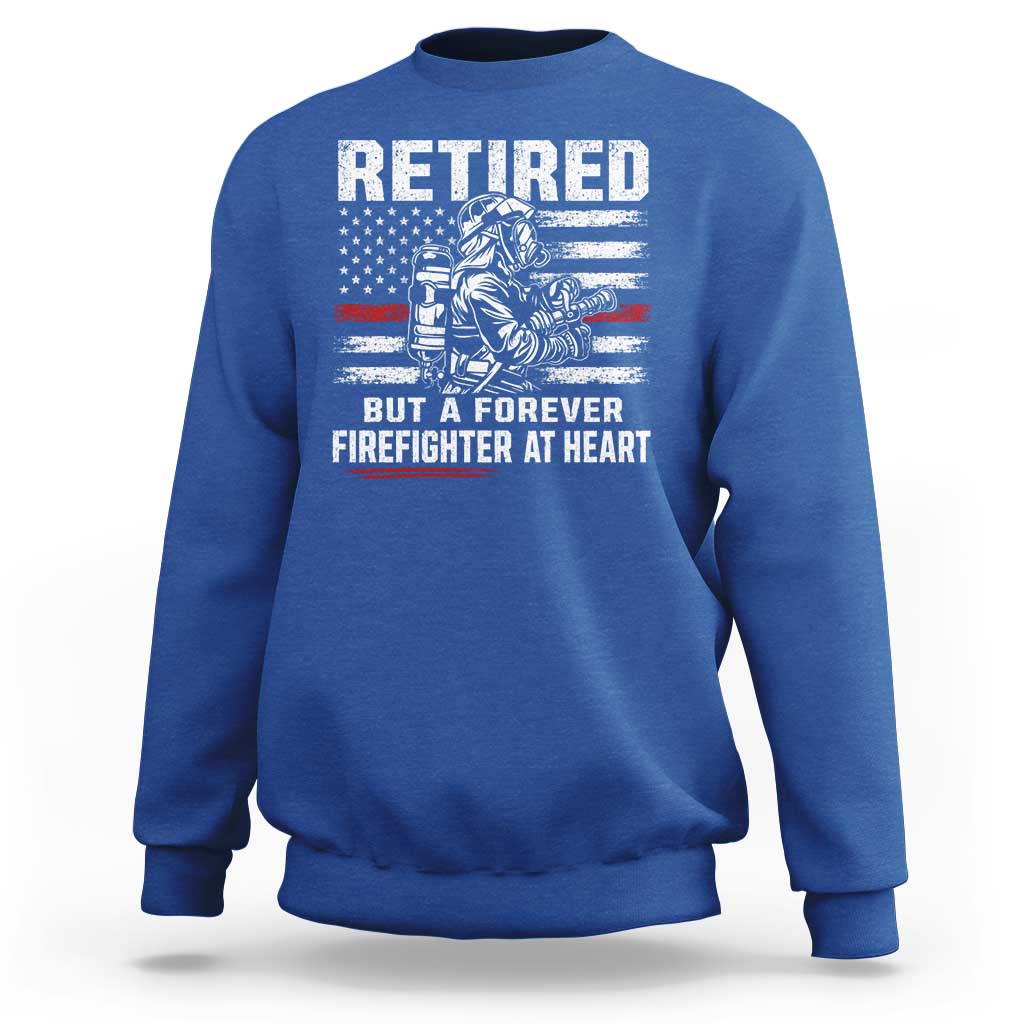 Retired Firefighter Sweatshirt Fireman Pride 911 Rescue Retirement Gift