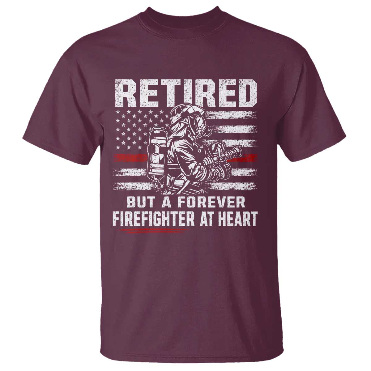 Retired Firefighter T Shirt Fireman Pride 911 Rescue Retirement Gift