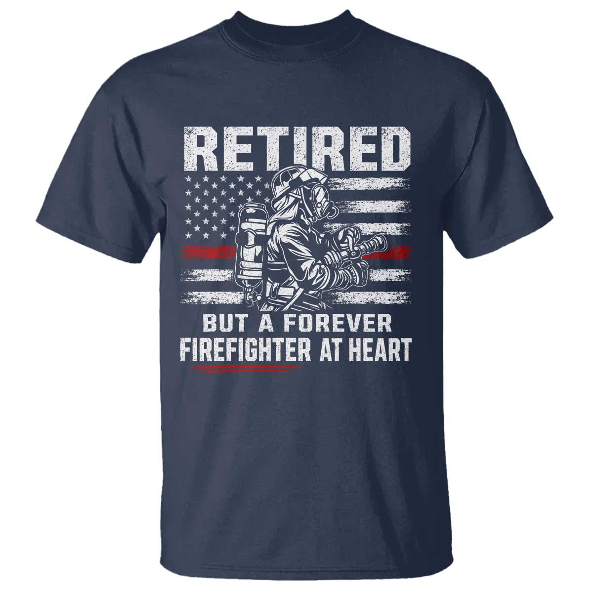 Retired Firefighter T Shirt Fireman Pride 911 Rescue Retirement Gift