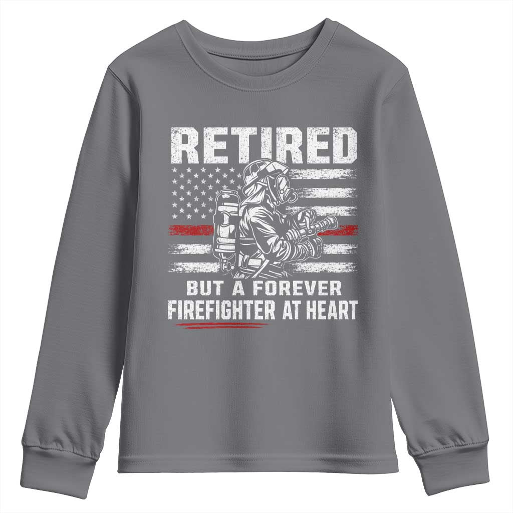 Retired Firefighter Youth Sweatshirt Fireman Pride 911 Rescue Retirement Gift