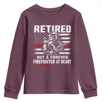 Retired Firefighter Youth Sweatshirt Fireman Pride 911 Rescue Retirement Gift