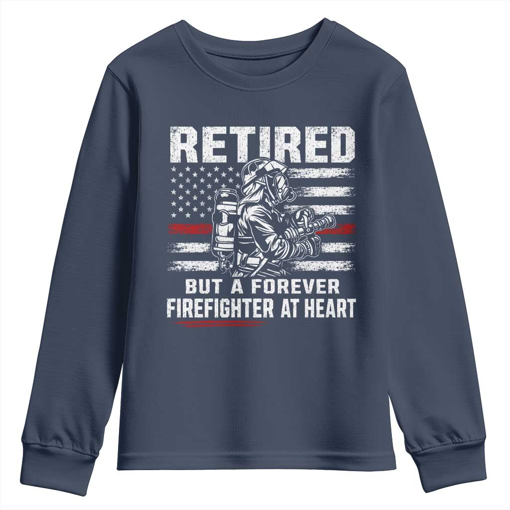 Retired Firefighter Youth Sweatshirt Fireman Pride 911 Rescue Retirement Gift