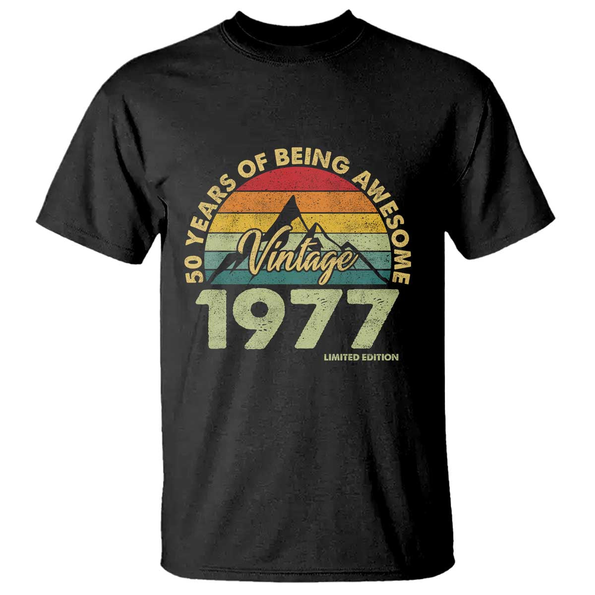 50th Birthday T Shirt Vintage 1977 Limited Edition 50 Year Old Gift