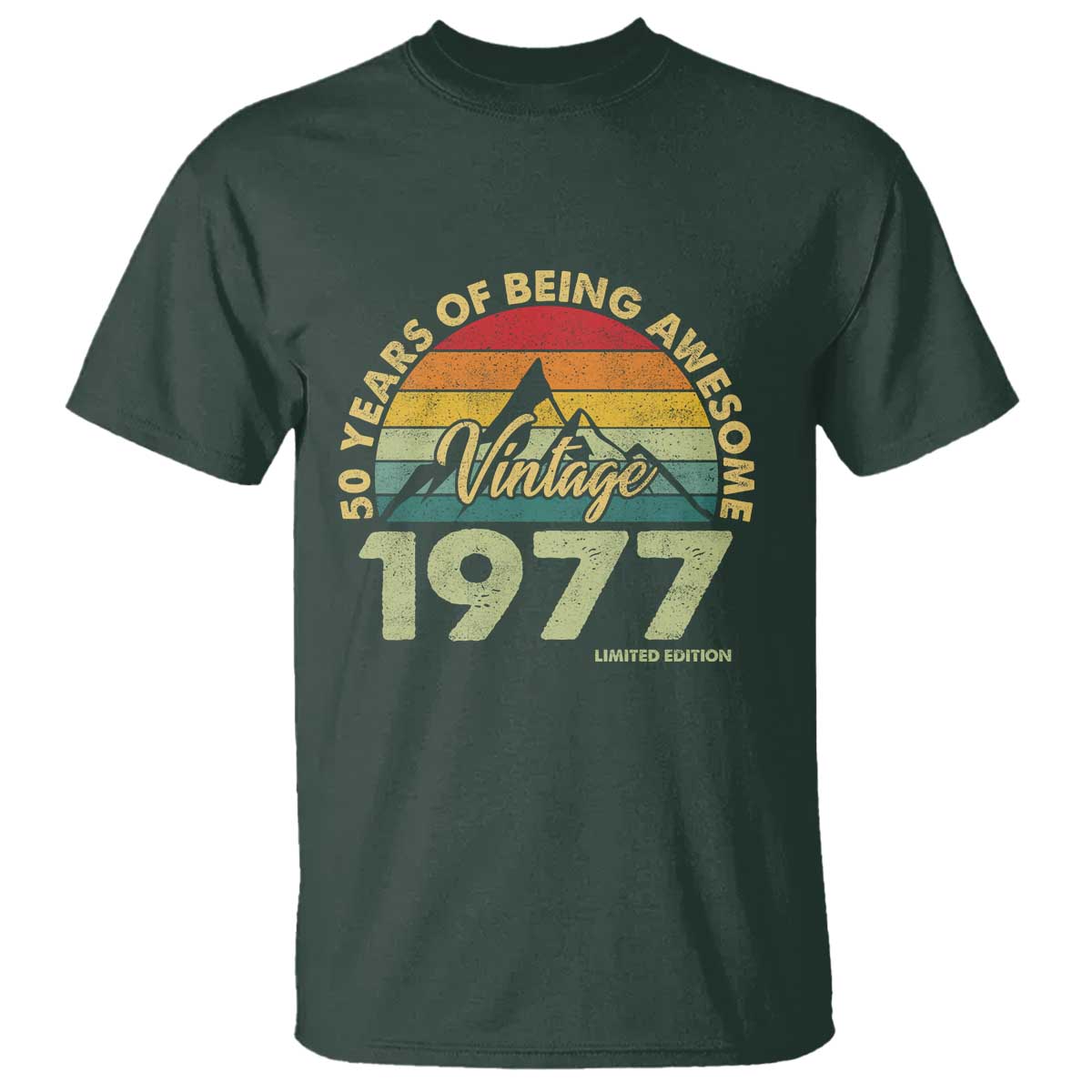 50th Birthday T Shirt Vintage 1977 Limited Edition 50 Year Old Gift