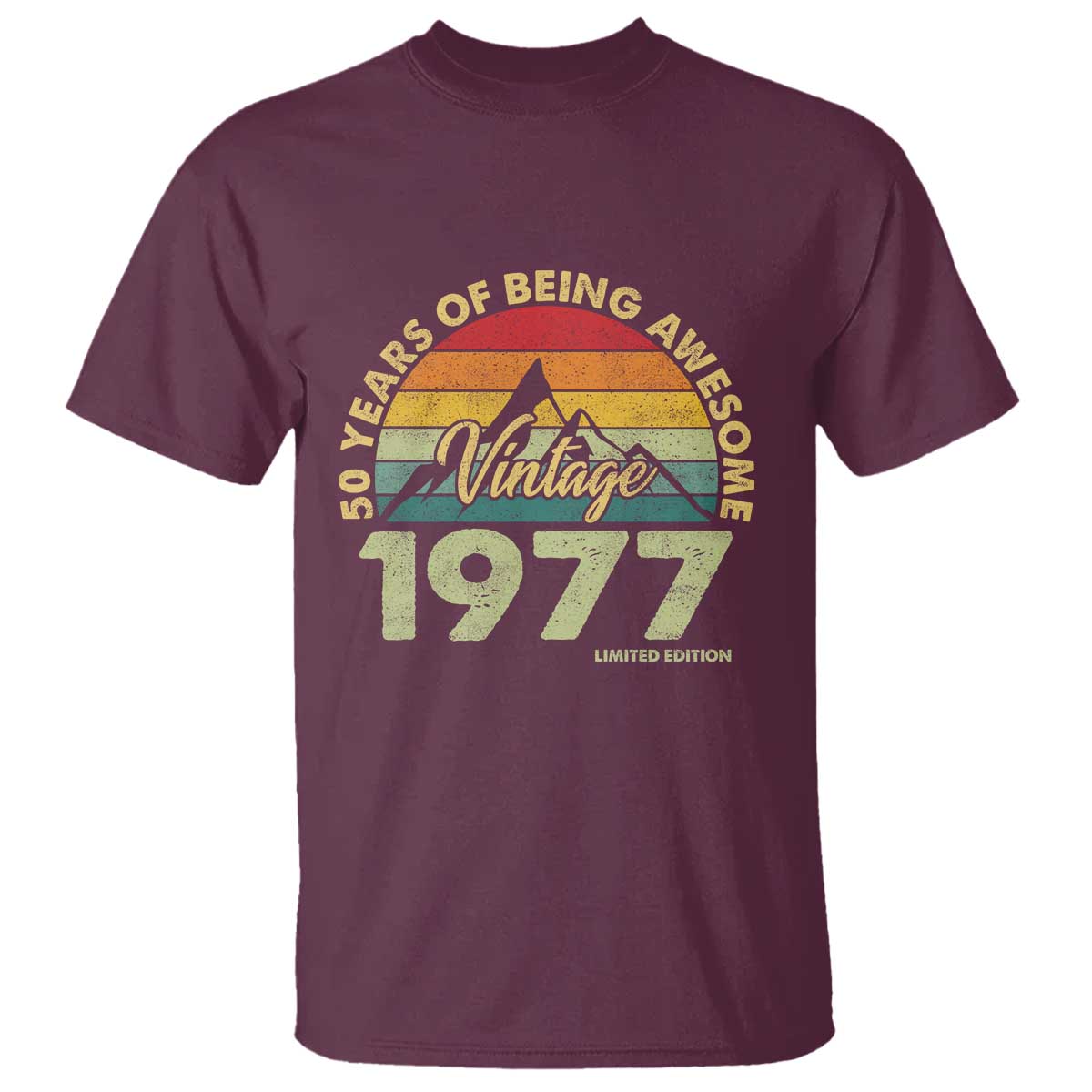 50th Birthday T Shirt Vintage 1977 Limited Edition 50 Year Old Gift