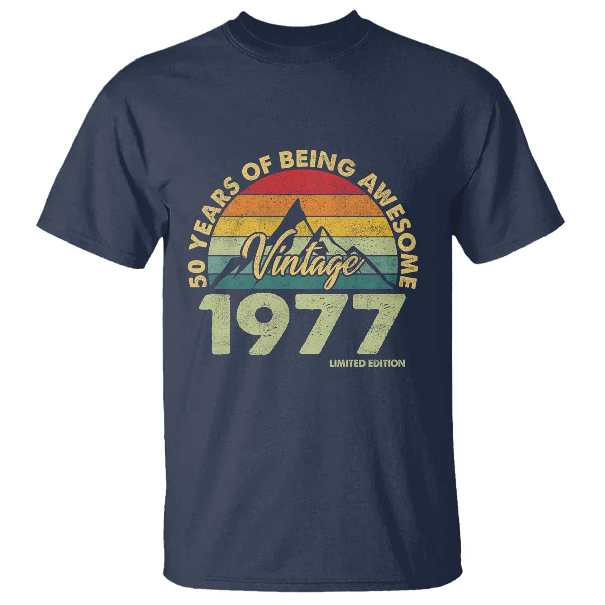 50th Birthday T Shirt Vintage 1977 Limited Edition 50 Year Old Gift