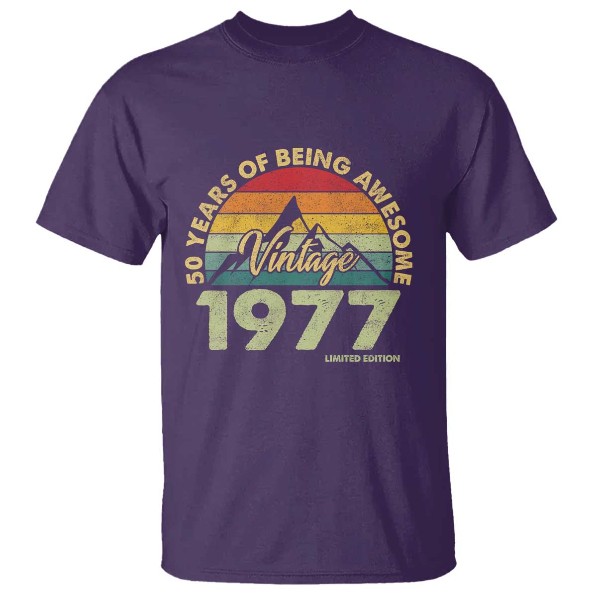 50th Birthday T Shirt Vintage 1977 Limited Edition 50 Year Old Gift