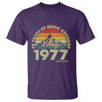 50th Birthday T Shirt Vintage 1977 Limited Edition 50 Year Old Gift