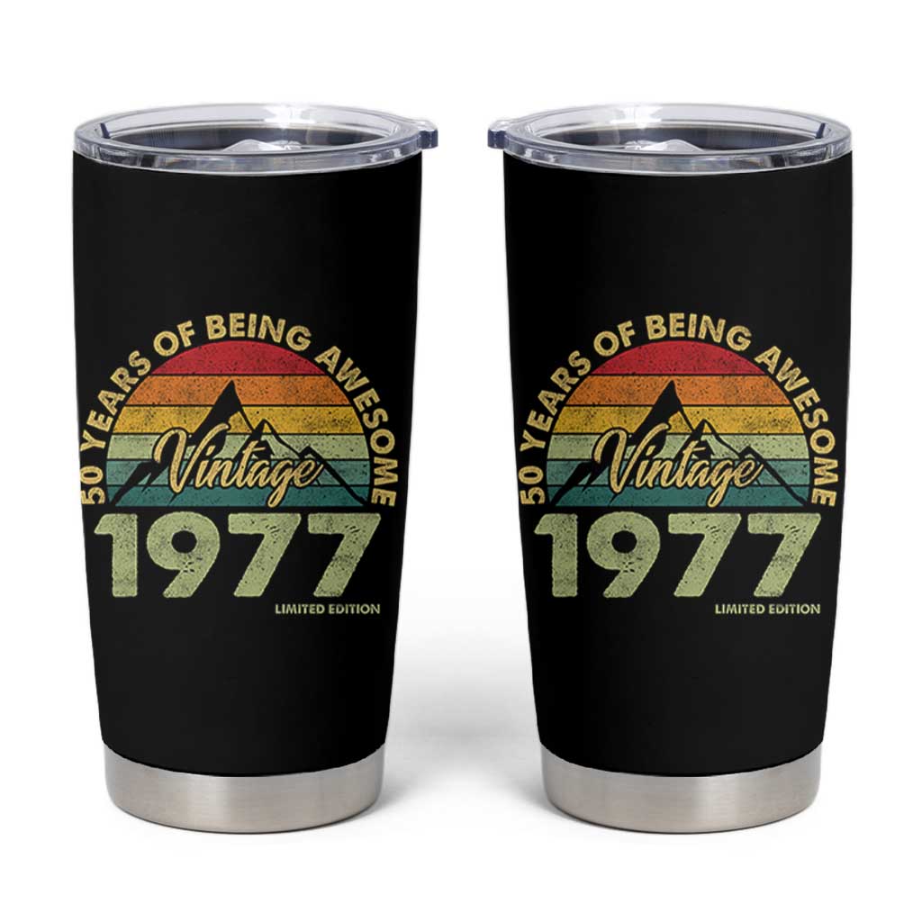 50th Birthday Tumbler Cup Vintage 1977 Limited Edition 50 Year Old Gift