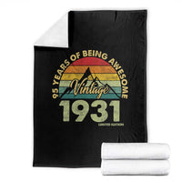 95th Birthday Throw Blanket Vintage 1931 Limited Edition 95 Year Old Gift