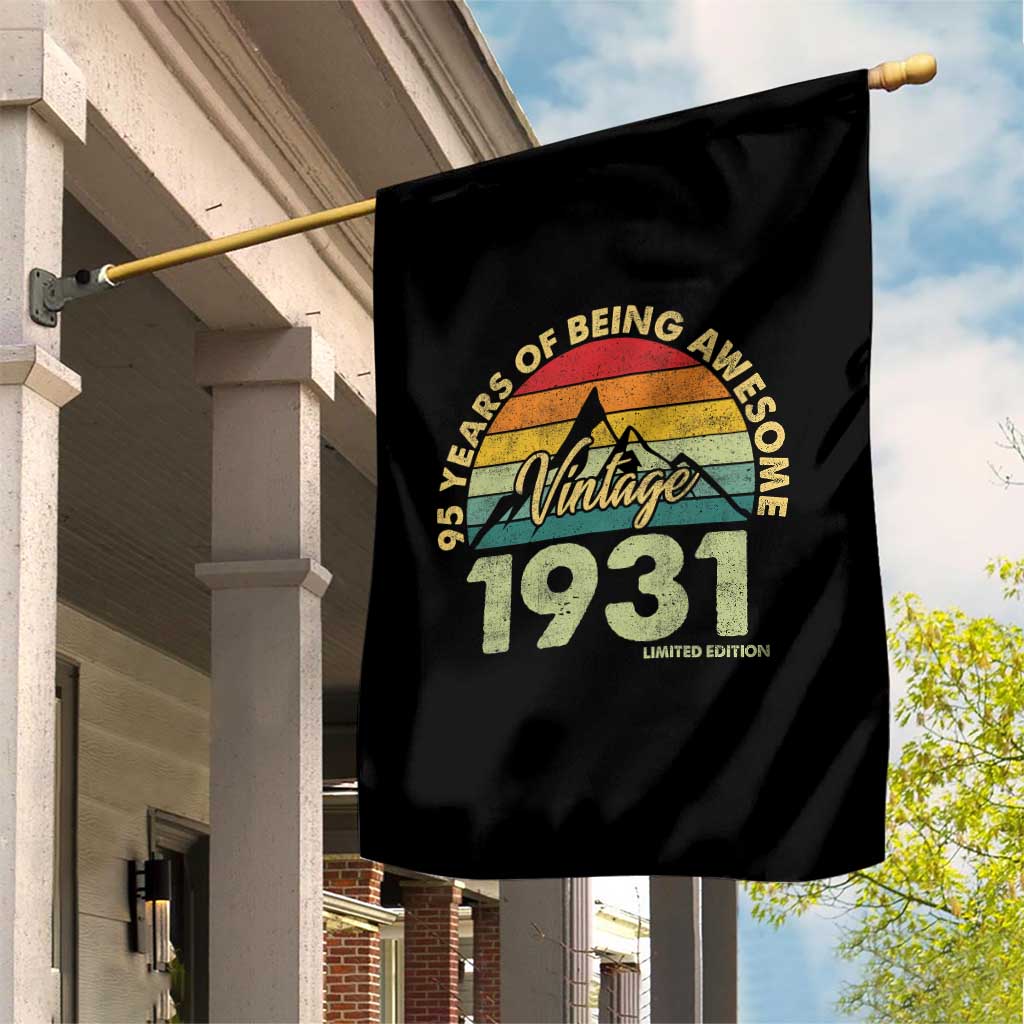 95th Birthday Garden Flag Vintage 1931 Limited Edition 95 Year Old Gift