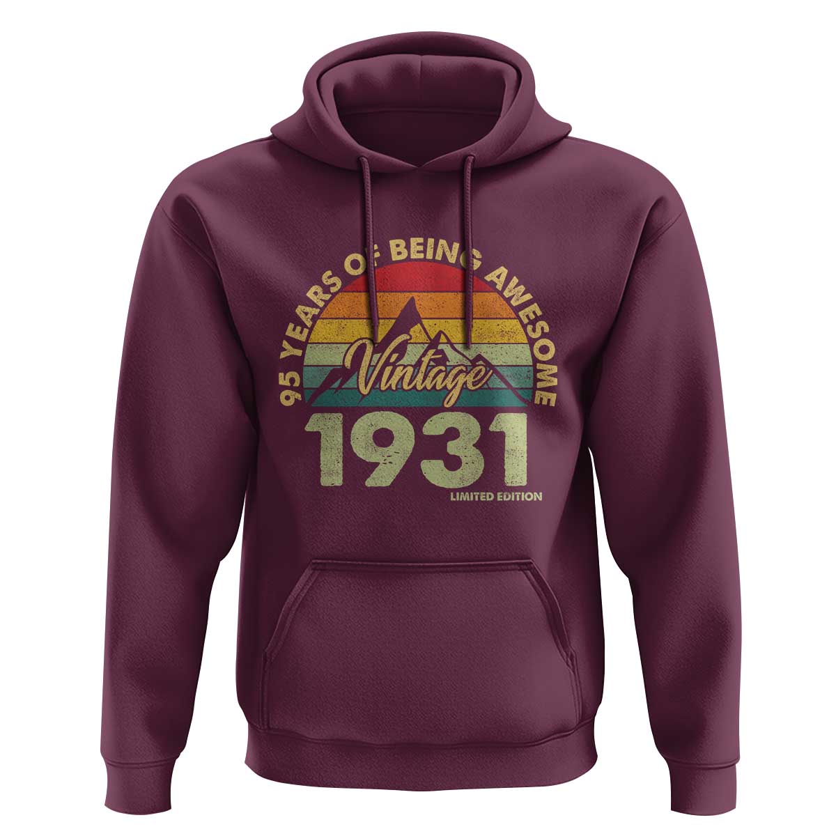 95th Birthday Hoodie Vintage 1931 Limited Edition 95 Year Old Gift