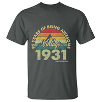 95th Birthday T Shirt Vintage 1931 Limited Edition 95 Year Old Gift