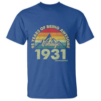 95th Birthday T Shirt Vintage 1931 Limited Edition 95 Year Old Gift