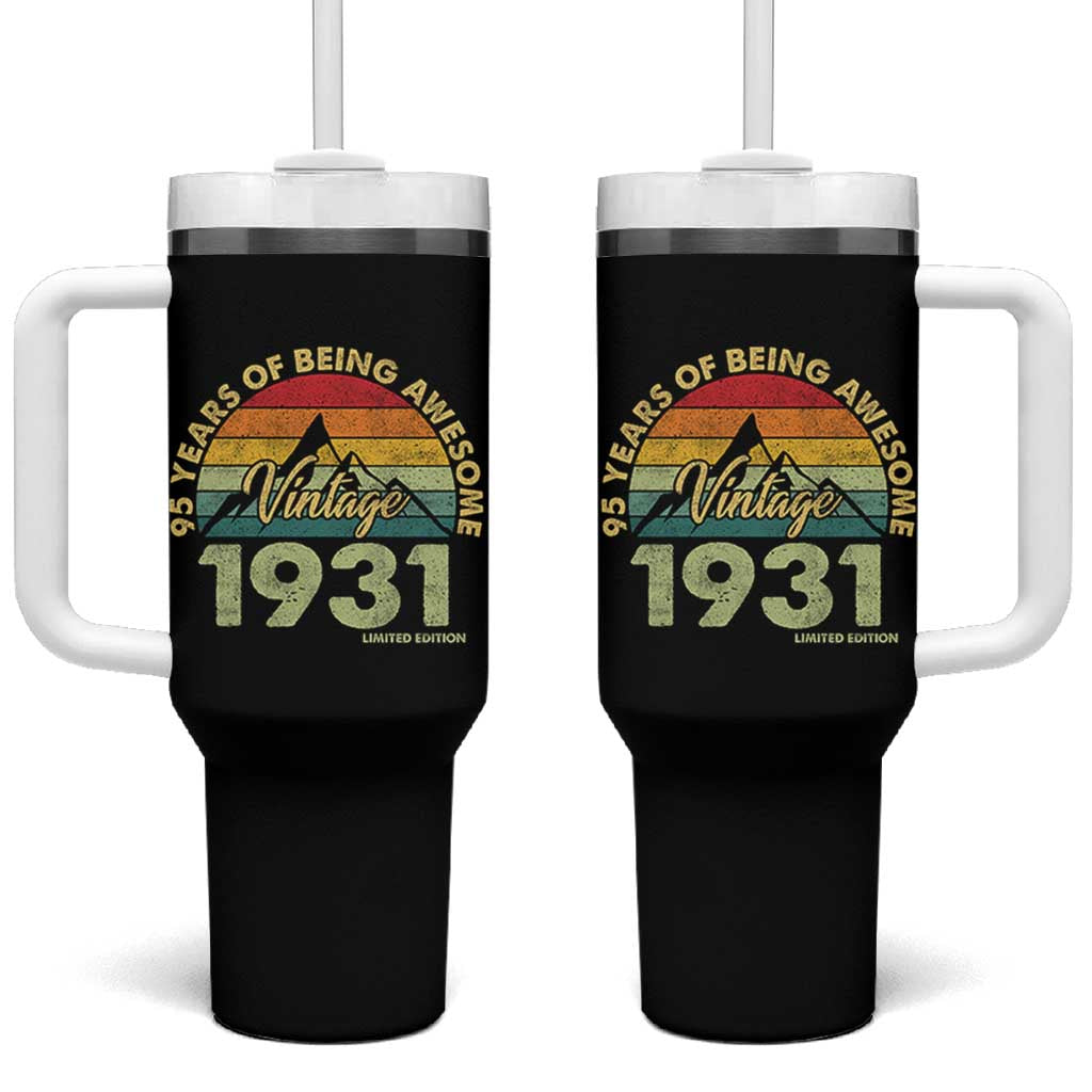 95th Birthday Tumbler With Handle Vintage 1931 Limited Edition 95 Year Old Gift