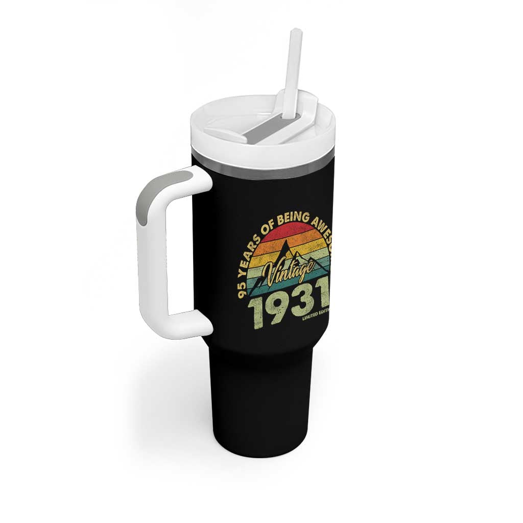 95th Birthday Tumbler With Handle Vintage 1931 Limited Edition 95 Year Old Gift