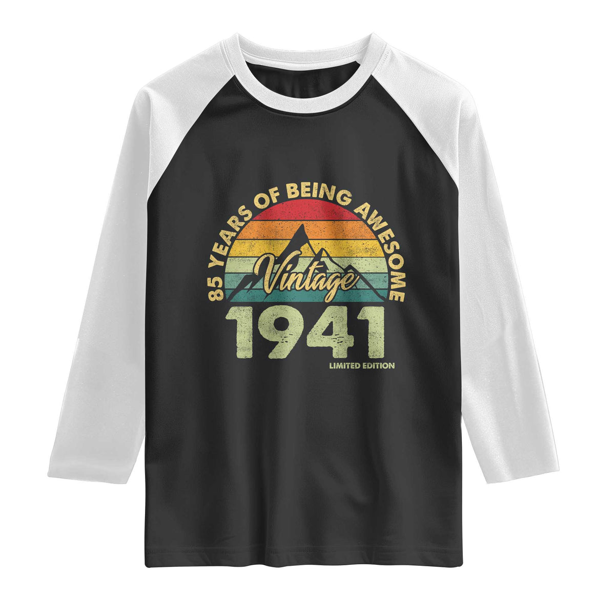 85th Birthday Raglan Shirt Vintage 1941 Limited Edition 85 Year Old Gift