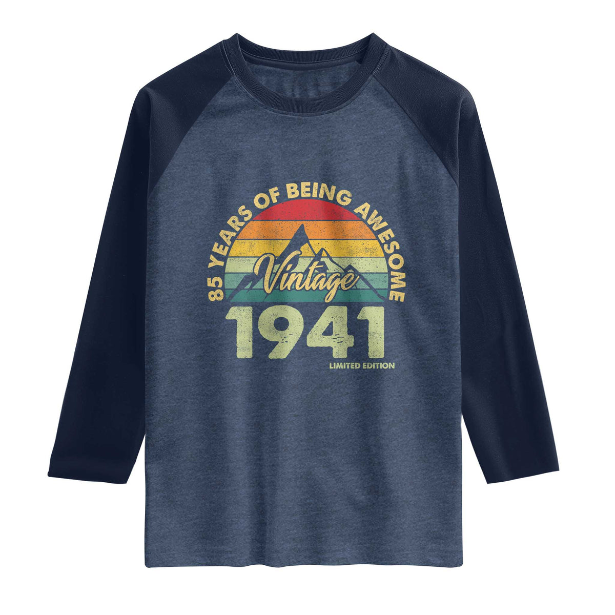 85th Birthday Raglan Shirt Vintage 1941 Limited Edition 85 Year Old Gift
