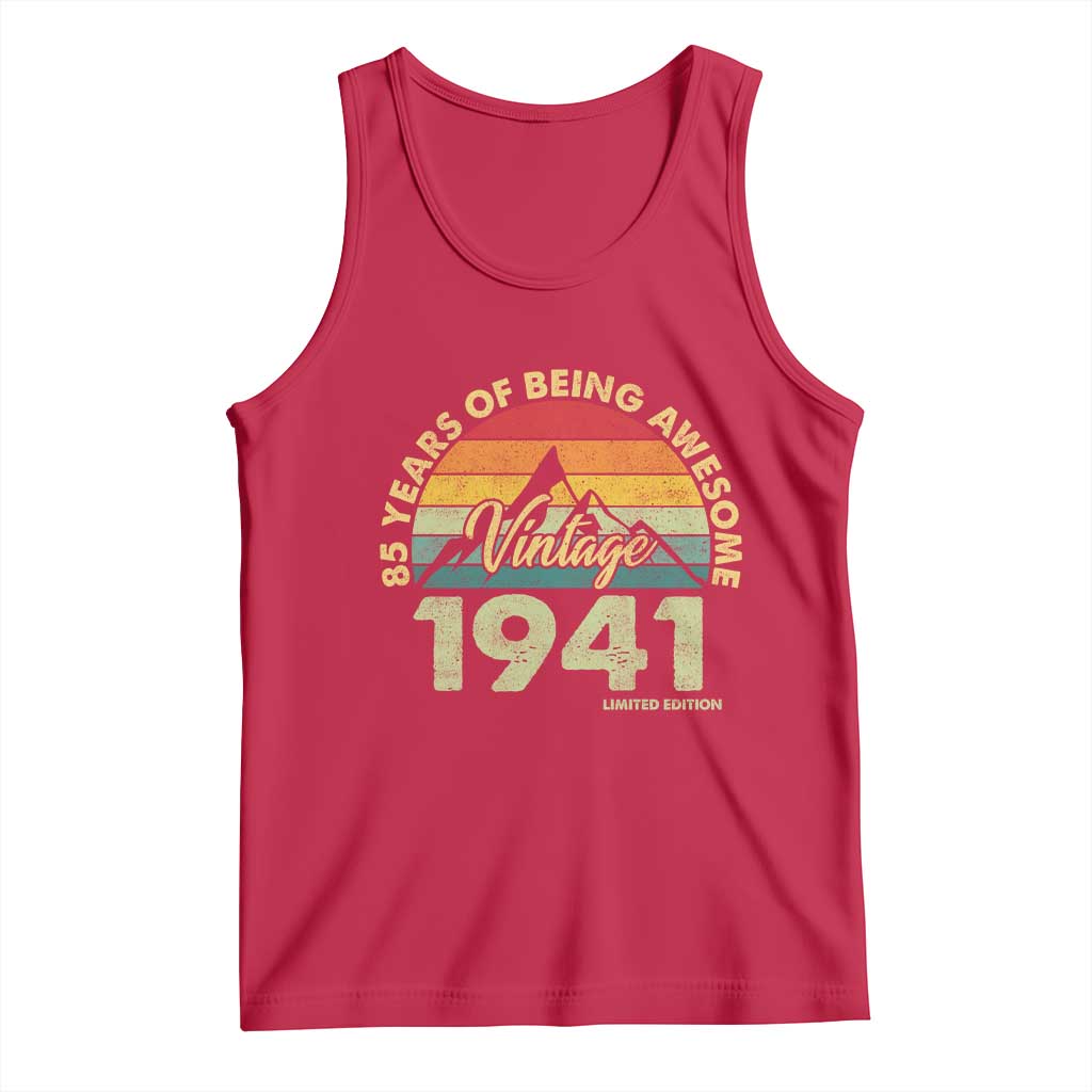 85th Birthday Tank Top Vintage 1941 Limited Edition 85 Year Old Gift