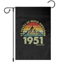 75th Birthday Garden Flag Vintage 1951 Limited Edition 75 Year Old Gift