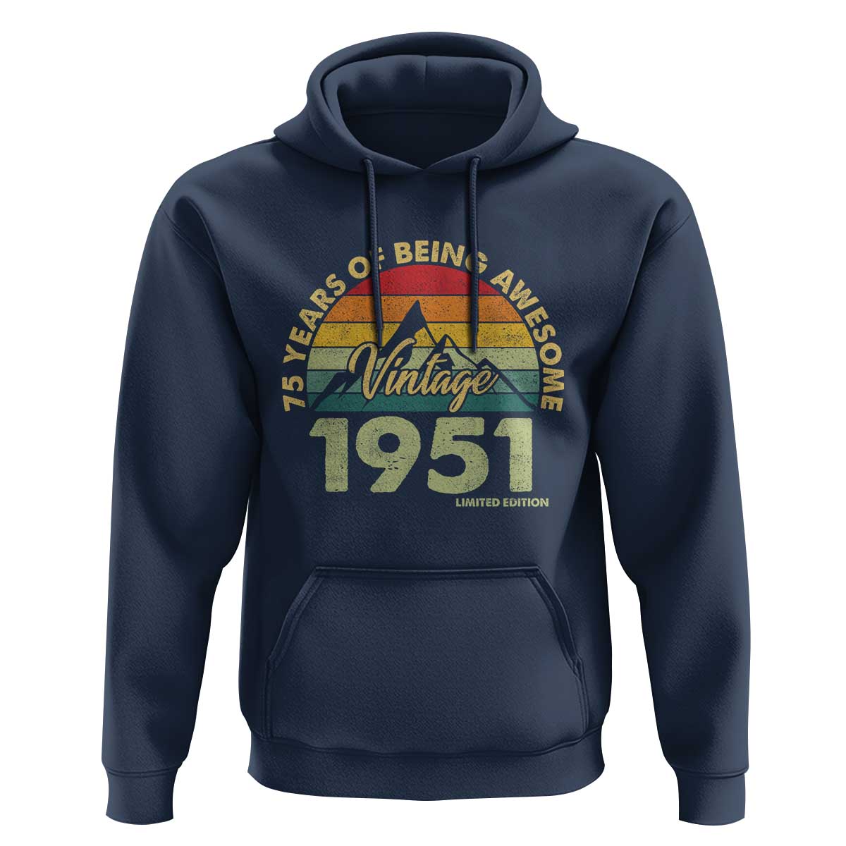 75th Birthday Hoodie Vintage 1951 Limited Edition 75 Year Old Gift