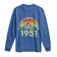 75th Birthday Long Sleeve Shirt Vintage 1951 Limited Edition 75 Year Old Gift