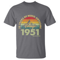 75th Birthday T Shirt Vintage 1951 Limited Edition 75 Year Old Gift
