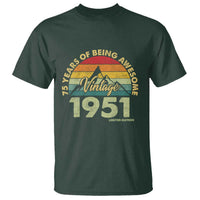 75th Birthday T Shirt Vintage 1951 Limited Edition 75 Year Old Gift
