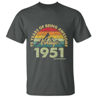 75th Birthday T Shirt Vintage 1951 Limited Edition 75 Year Old Gift