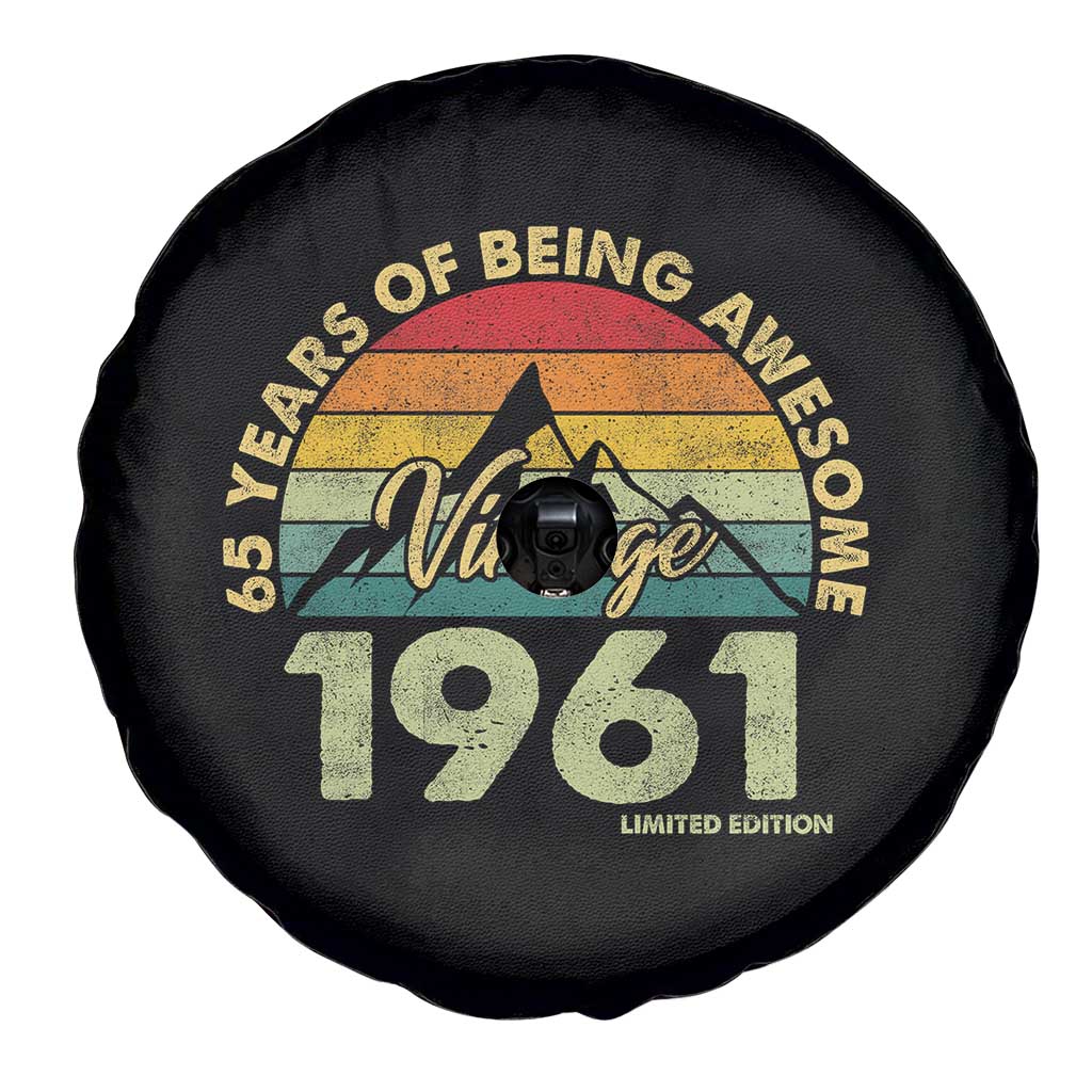 65th Birthday Spare Tire Cover Vintage 1961 Limited Edition 65 Year Old Gift