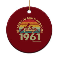 65th Birthday Ceramic Ornament Vintage 1961 Limited Edition 65 Year Old Gift