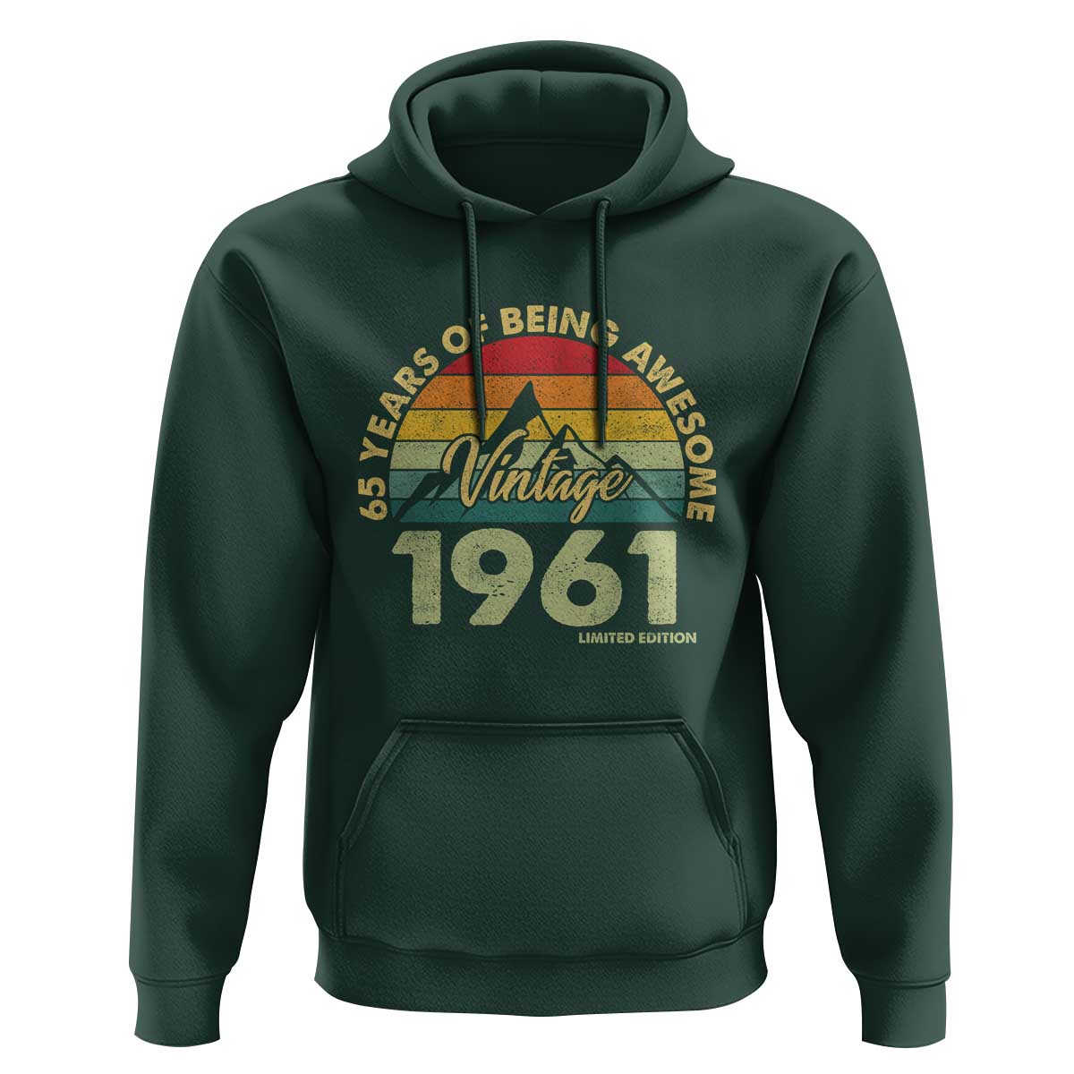 65th Birthday Hoodie Vintage 1961 Limited Edition 65 Year Old Gift