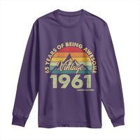 65th Birthday Long Sleeve Shirt Vintage 1961 Limited Edition 65 Year Old Gift