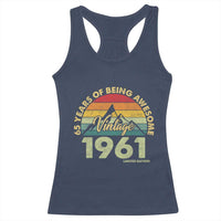 65th Birthday Racerback Tank Top Vintage 1961 Limited Edition 65 Year Old Gift