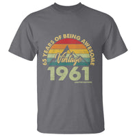 65th Birthday T Shirt Vintage 1961 Limited Edition 65 Year Old Gift