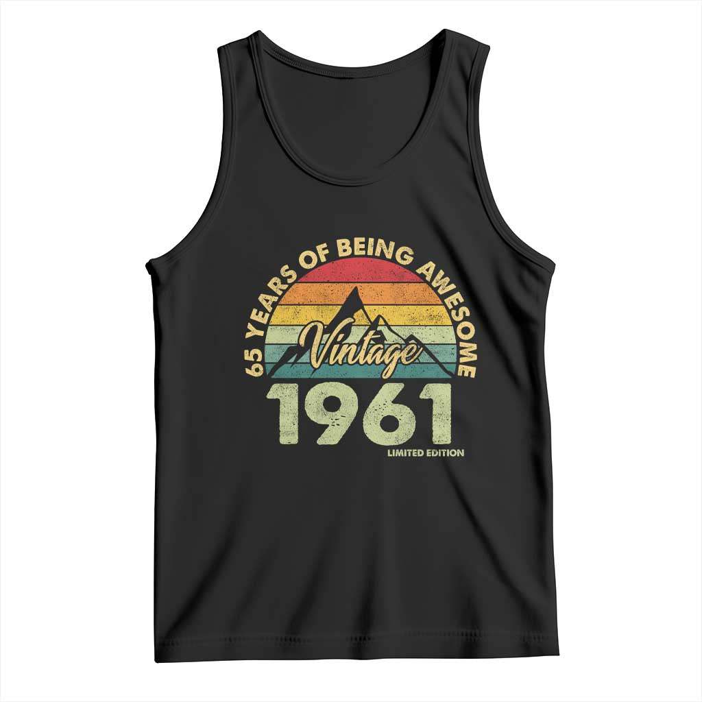 65th Birthday Tank Top Vintage 1961 Limited Edition 65 Year Old Gift
