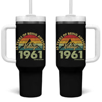 65th Birthday Tumbler With Handle Vintage 1961 Limited Edition 65 Year Old Gift