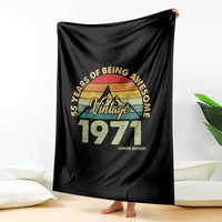 55th Birthday Throw Blanket Vintage 1971 Limited Edition 55 Year Old Gift