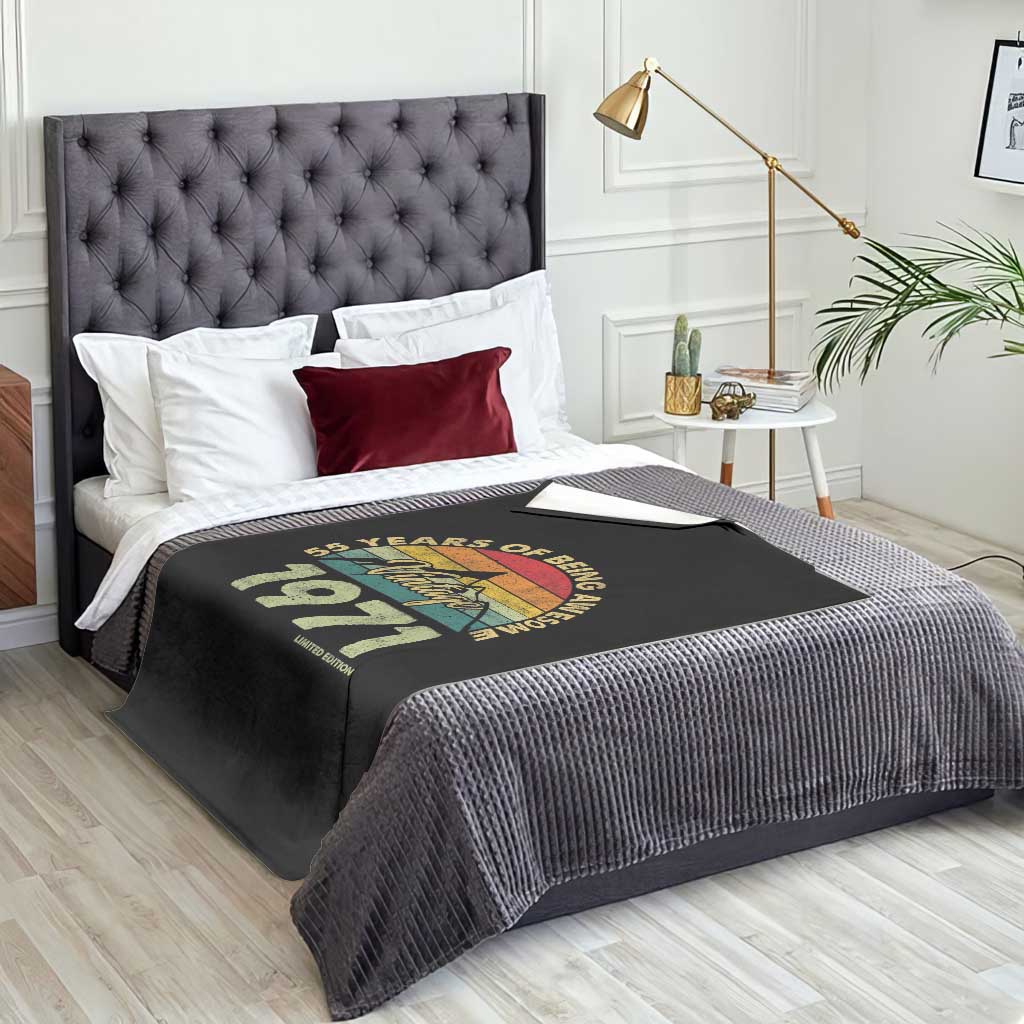 55th Birthday Throw Blanket Vintage 1971 Limited Edition 55 Year Old Gift