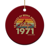 55th Birthday Ceramic Ornament Vintage 1971 Limited Edition 55 Year Old Gift