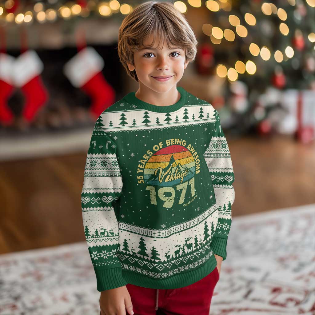 55th Birthday Ugly Christmas Sweater Vintage 1971 Limited Edition 55 Year Old Gift