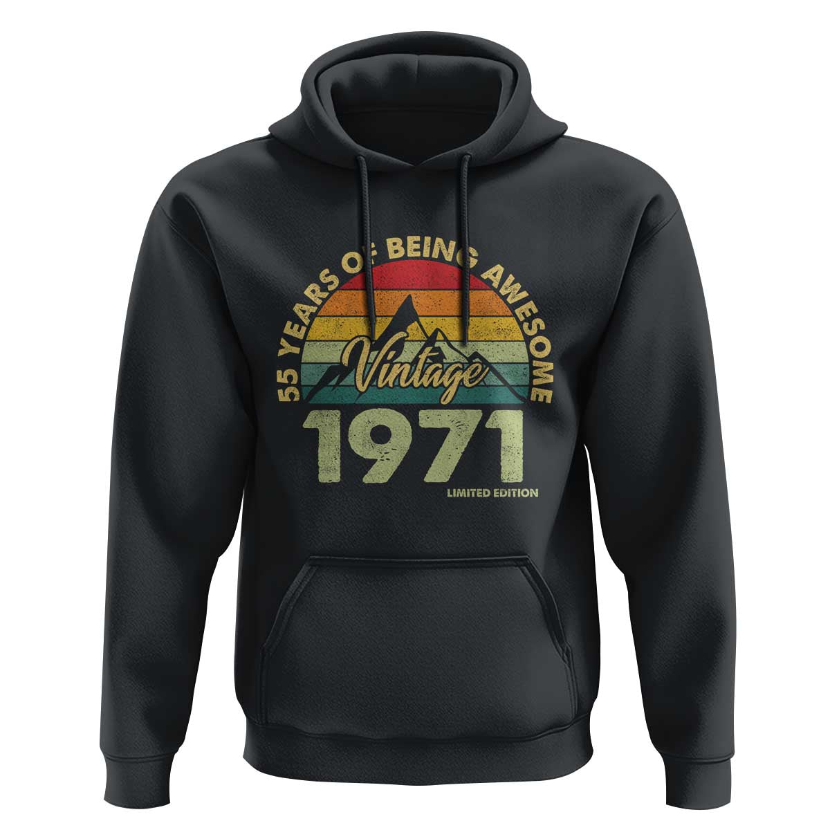 55th Birthday Hoodie Vintage 1971 Limited Edition 55 Year Old Gift