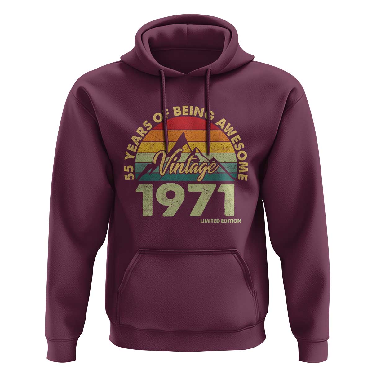 55th Birthday Hoodie Vintage 1971 Limited Edition 55 Year Old Gift