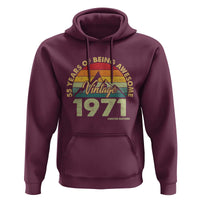 55th Birthday Hoodie Vintage 1971 Limited Edition 55 Year Old Gift