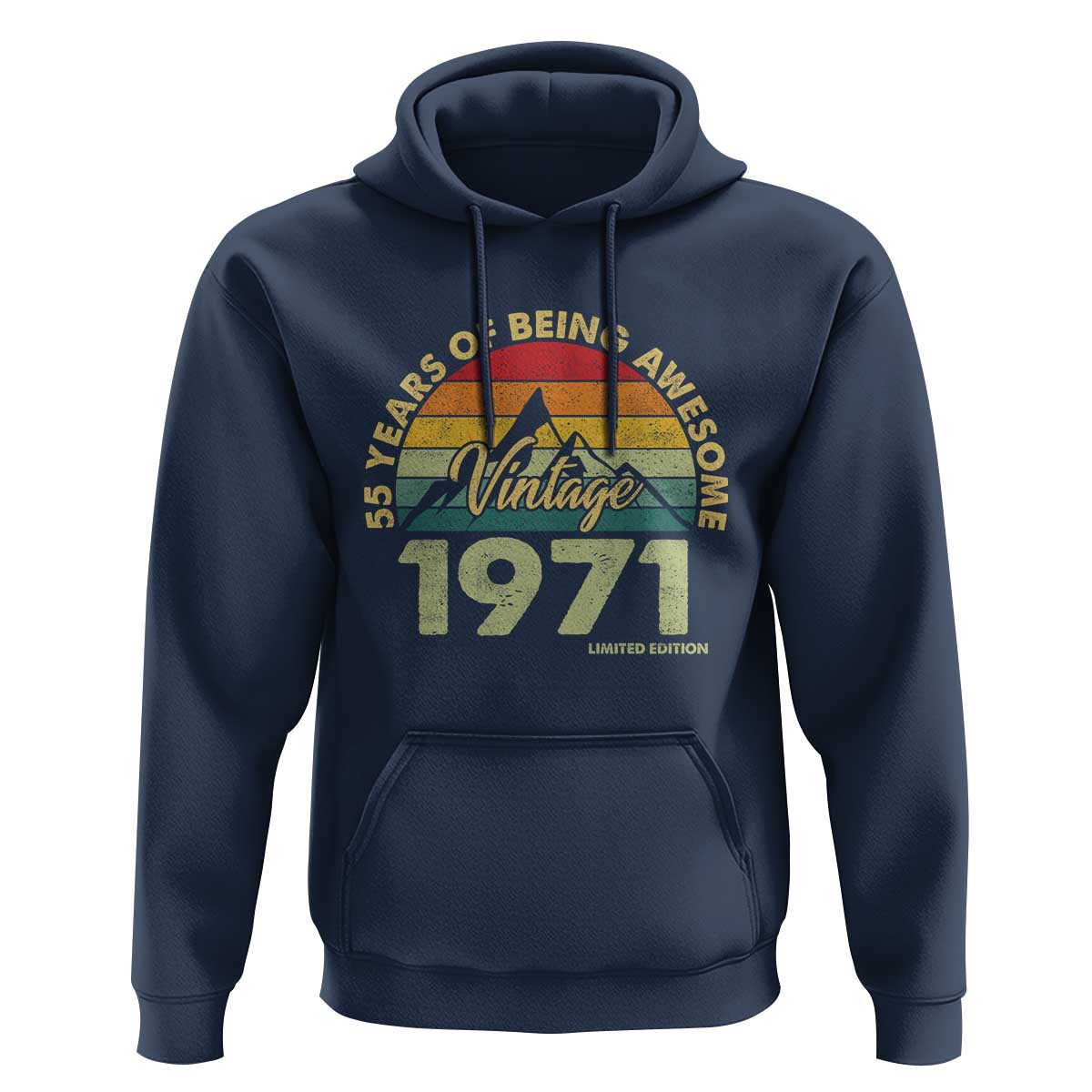 55th Birthday Hoodie Vintage 1971 Limited Edition 55 Year Old Gift